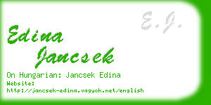 edina jancsek business card